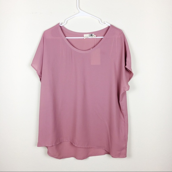 everleigh Tops - Nordstrom Everleigh Dusty Pink Blouse Top
